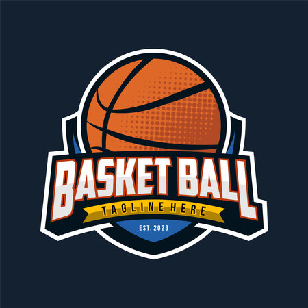 Basketball club logo. Basketball club emblem. sport logo design for basketball clubのイラスト素材