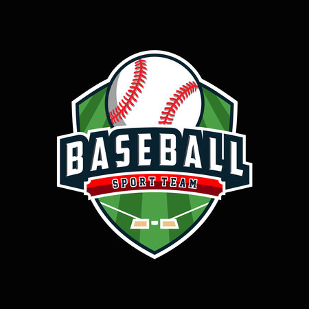 Baseball logo design for baseball club, baseball logo vector illustration templateのイラスト素材