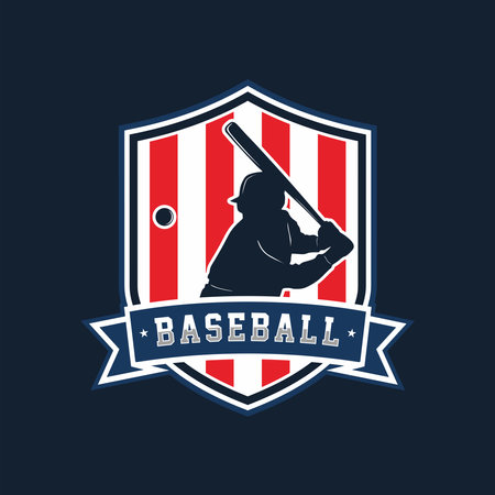 Baseball logo design for baseball club, baseball logo vector illustration templateのイラスト素材