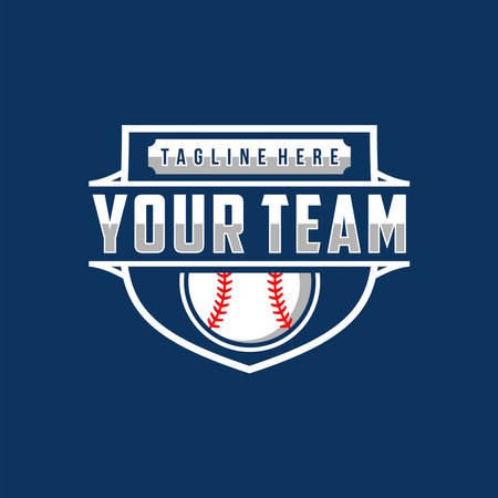 Baseball logo design for baseball club, baseball logo vector illustration templateのイラスト素材