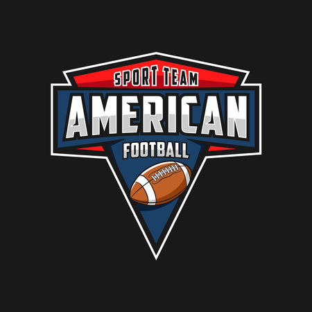 American Football Sports logo and badge, sport logo vector designのイラスト素材