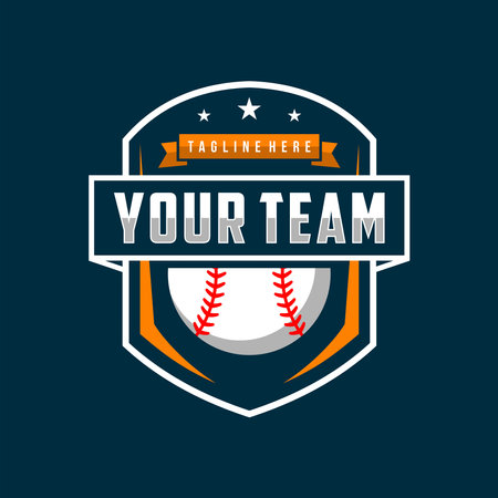 Baseball logo design for baseball club, baseball logo vector illustration templateのイラスト素材