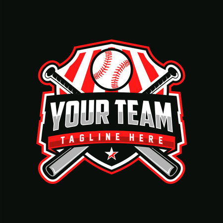 Baseball logo design for baseball club, baseball logo vector illustration templateのイラスト素材