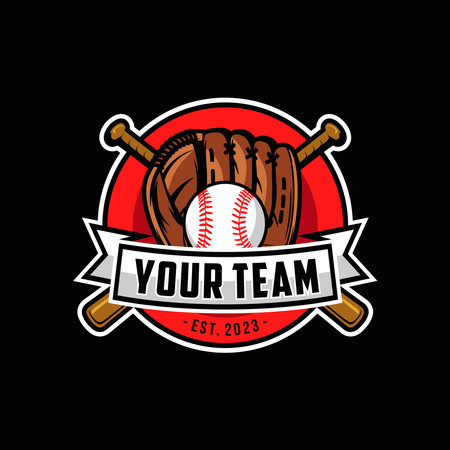 Baseball logo design for baseball club, baseball logo vector illustration templateのイラスト素材