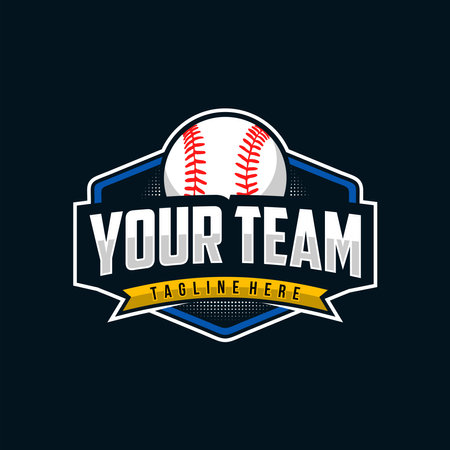 Baseball logo design for baseball club, baseball logo vector illustration templateのイラスト素材