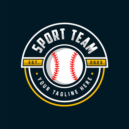 Baseball logo design for baseball club, baseball logo vector illustration templateのイラスト素材