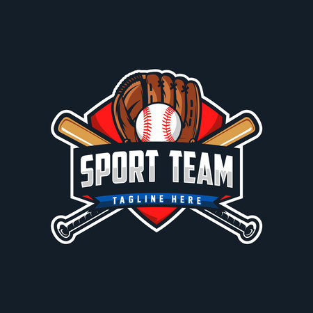 Baseball logo design for baseball club, baseball logo vector illustration templateのイラスト素材