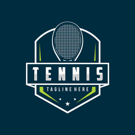 Tennis logo icon design, sports badge template. Vector illustrationのイラスト素材