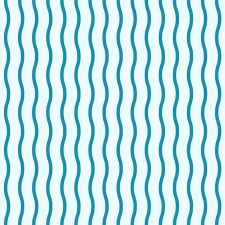 Vertical blue wavy lines seamless repeat pattern. Vector striped backgroundのイラスト素材