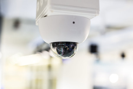 Secure ceiling digital camera, close up, Security CCTV camera