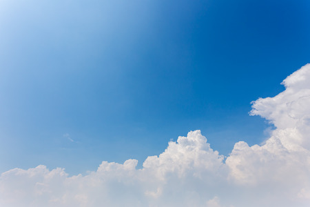 Blue sky background with clouds, background skyの写真素材