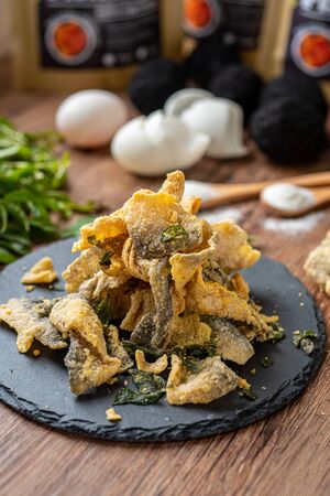 Salted Egg Fish Skinの写真素材