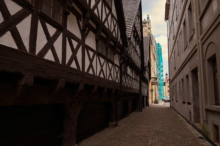 Old houses in Liberecの写真素材