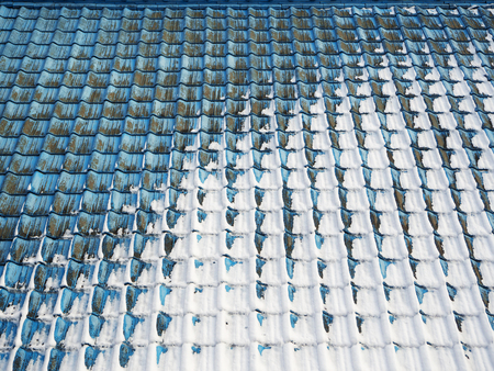 Snow on the roofの写真素材