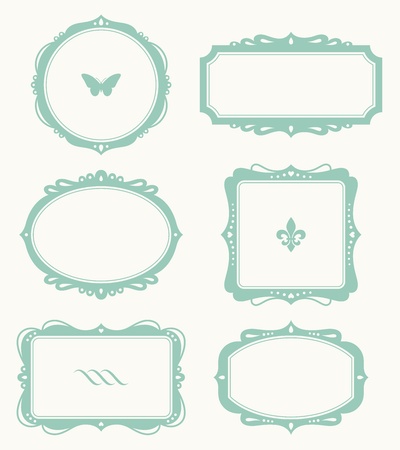 Vector illustration of a frame set のイラスト素材