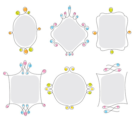 Vector illustration of a frame set のイラスト素材