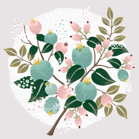Vector illustration of a beautiful floral bouquet with spring flowers.のイラスト素材