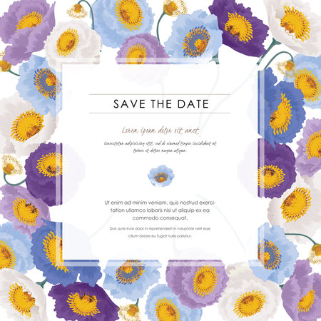 Puppy flowers frame Isolated realistic blossom, branches, leaves vector image. Hand drawn sketch based line art vector illustrationのイラスト素材