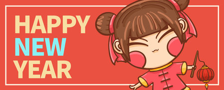 Chinese new year doll illustration designのイラスト素材