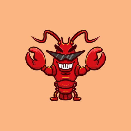 Cartoon crayfish designのイラスト素材