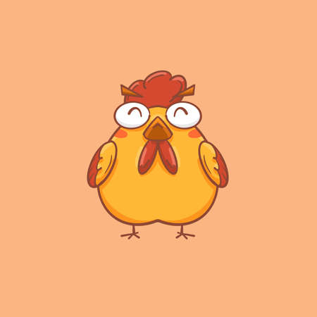 cartoon chicken illustration designのイラスト素材