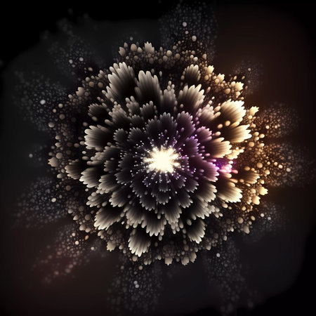 Abstract fractal. Fractal art background for creative design. Decoration for wallpaper, desktop, poster, cover booklet. Print for clothes, t-shirt. Creative illustration for designの素材