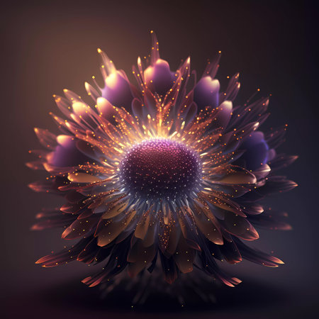 Abstract flower. 3D illustration. 3D CG. High resolution.の素材