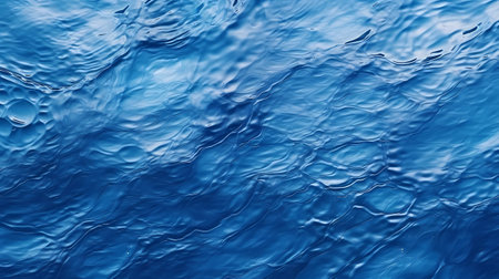 abstract blue water background with waves and ripples, close upの素材