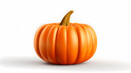 Pumpkin isolated on a white background. 3D illustration.の素材