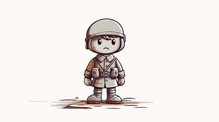 illustration of a boy dressed as an astronaut on a white backgroundの素材