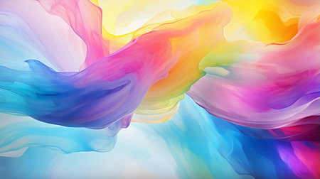 Abstract background of acrylic paint splashing in water. Colorful abstract backgroundの素材