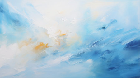 Abstract blue and white watercolor background. Acrylic painting on canvas.の素材
