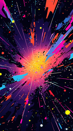 Colorful explosion background. Vector illustration for your design. EPS10の素材