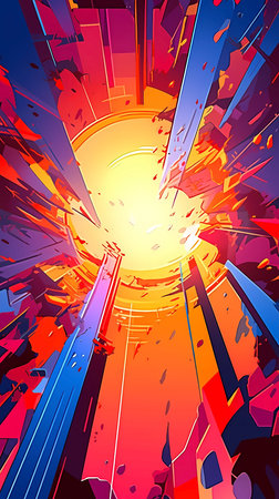 Abstract background with explosion. Vector illustration for your design. EPS10の素材