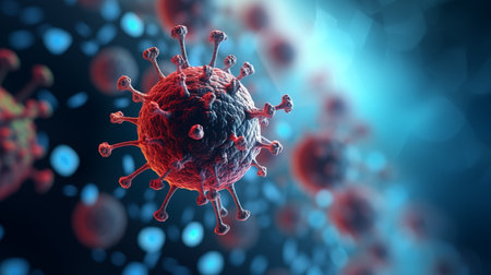 Coronavirus 2019-nCov novel coronavirus concept. 3d renderingの素材
