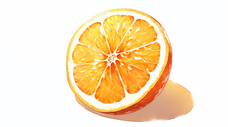 Orange slice isolated on a white background.の素材