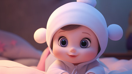Cute doll in Santa Claus costume. Christmas and New Year concept.の素材