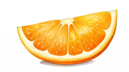 Sliced orange isolated on white background.の素材