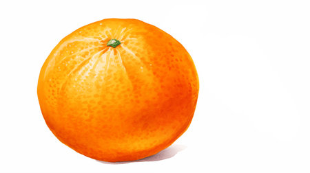 Tangerine isolated on white background.の素材