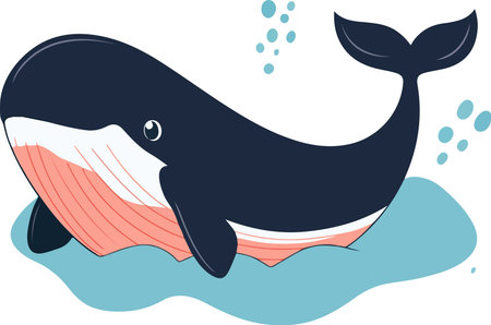 This cute little whale is a perfect image for your next design.のイラスト素材