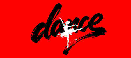 dance word concept illustration design. suitable for , banner, card, poster or print mediaのイラスト素材