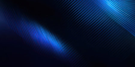 This abstract image features a textured blue background with dynamic, flowing lines and a gradient effect. The composition utilizes a combination of dark and bright shades of blue. This design is well-suited for various uses such as website backgrounds, graphic design projects, or promotional materials.の素材
