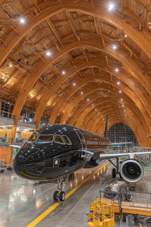 Exhibition of aircraft in Frankfurt, Germany.の素材