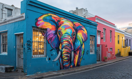 Colorful street art in Sao Paulo, Brazil.の素材