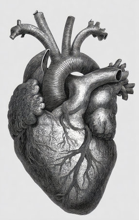 Human heart. 3D illustration. 3D CG. High resolution.の素材