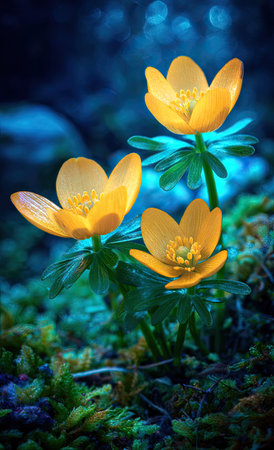 Anemone vernalis  in the forest. First spring flowersの素材