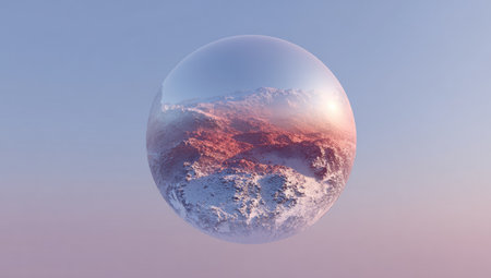 3d rendering of a planet in the form of a ball.の素材