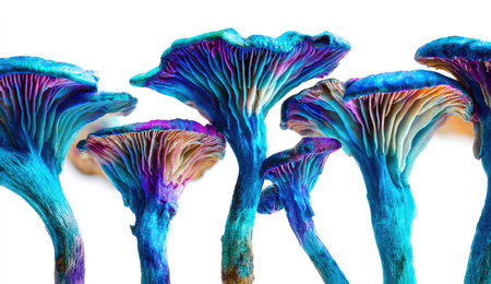 Mushroom Pleurotus eryngii on white backgroundの素材