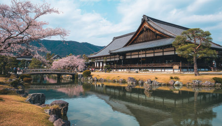 Winter mountains panorama with snow covered alpine peaks and clear blue skyの素材