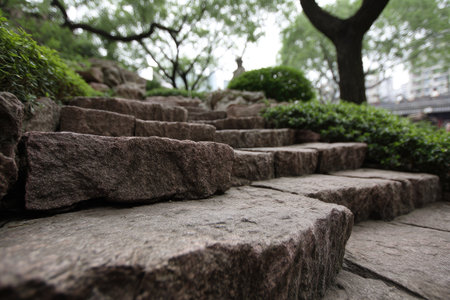 Stone stairs in the park, stone stairs in the park, stone stairsの素材